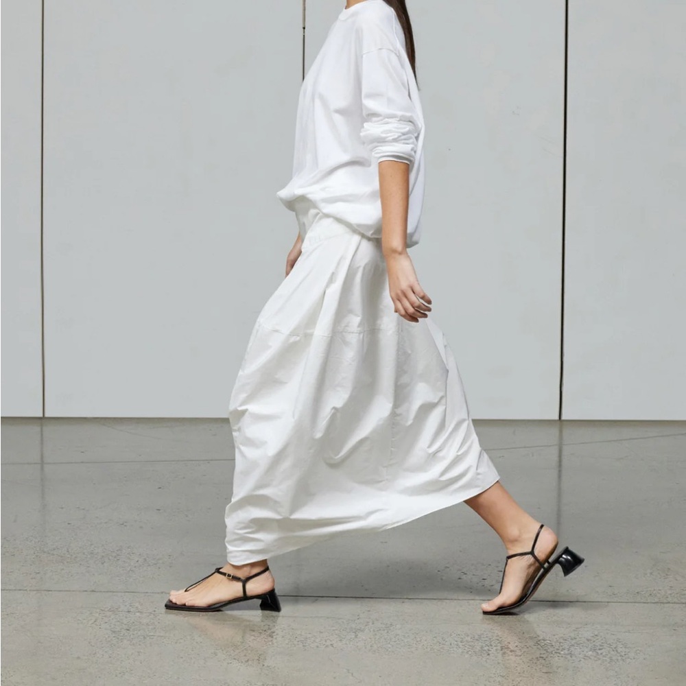 TIBI Nylon Asymmetrical Balloon Skirt